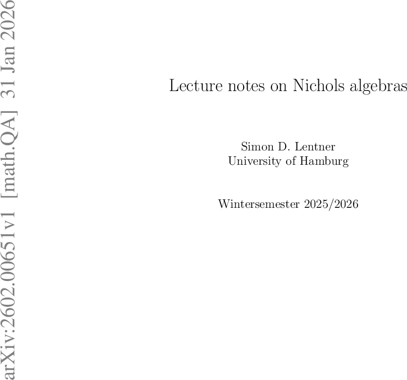 Lecture notes on Nichols algebras