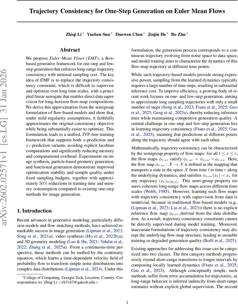 Trajectory Consistency for One-Step Generation on Euler Mean Flows