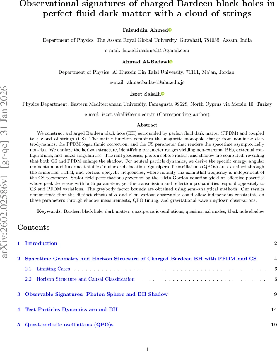 Observational signatures of charged Bardeen black holes in perfect fluid dark matter with a cloud of strings