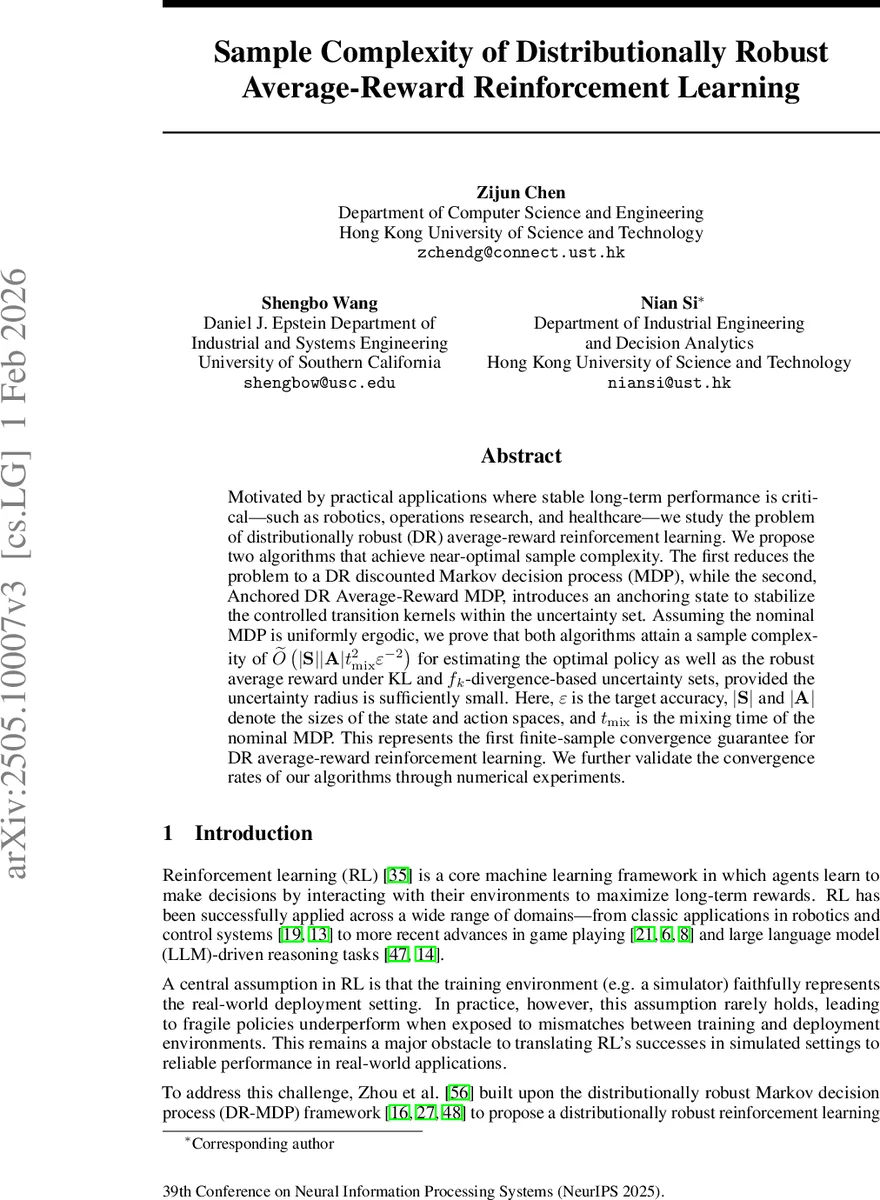 Sample Complexity of Distributionally Robust Average-Reward Reinforcement Learning