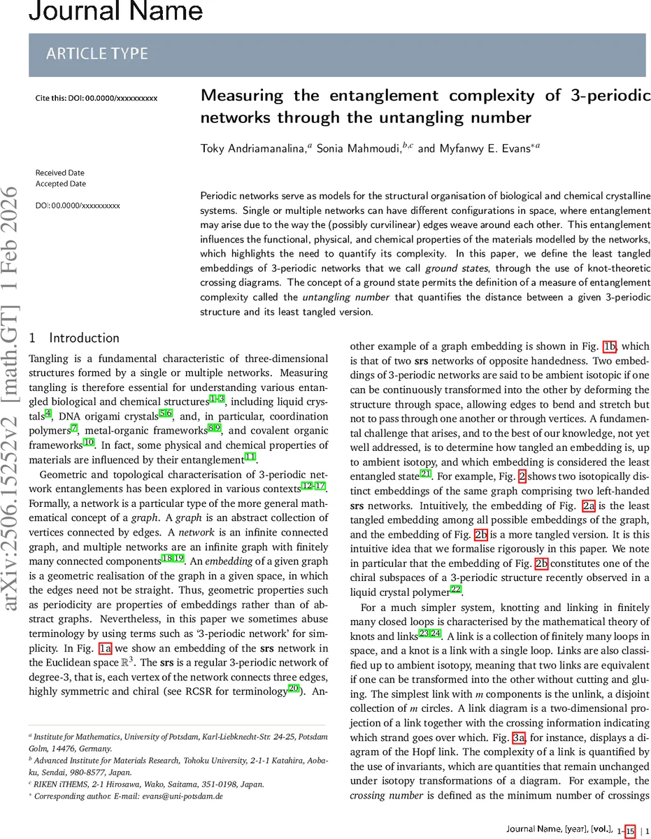 Measuring the entanglement complexity of 3-periodic networks through the untangling number