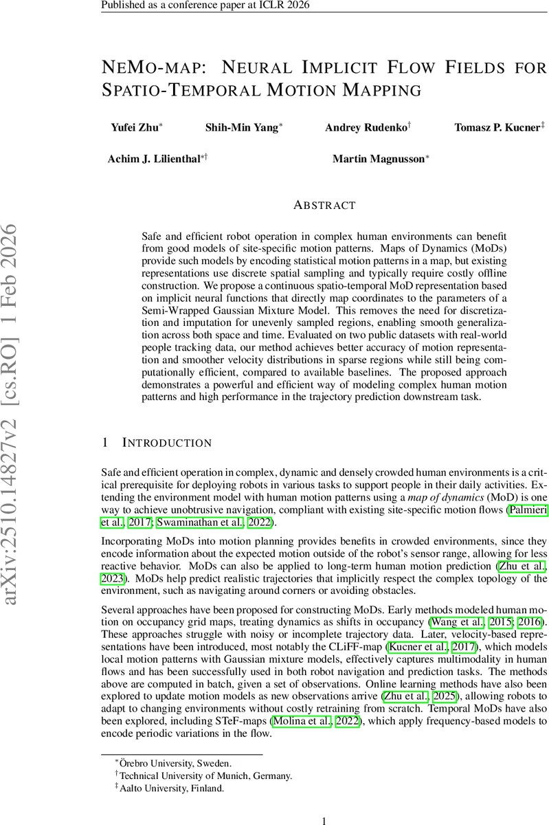 NeMo-map: Neural Implicit Flow Fields for Spatio-Temporal Motion Mapping