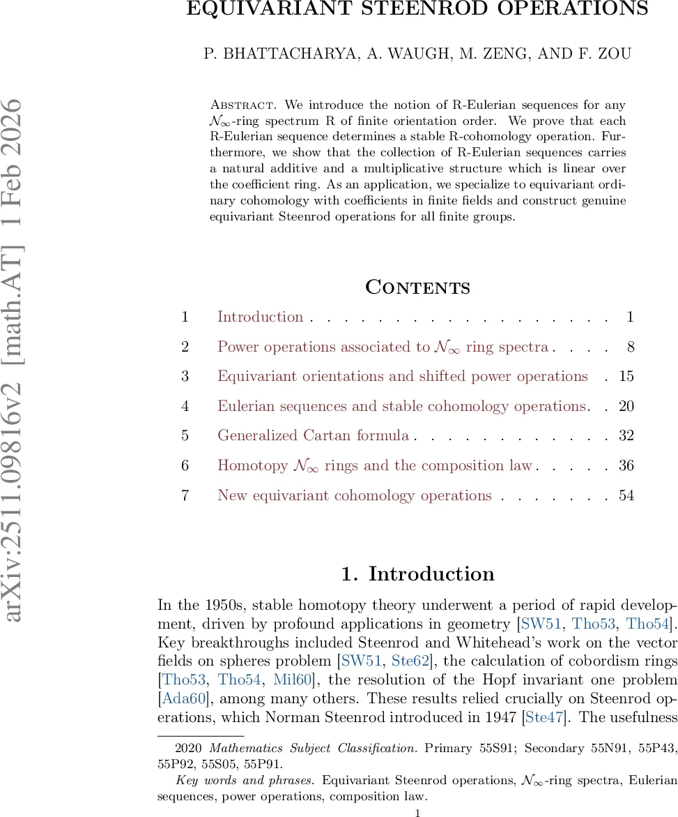 Equivariant Steenrod Operations