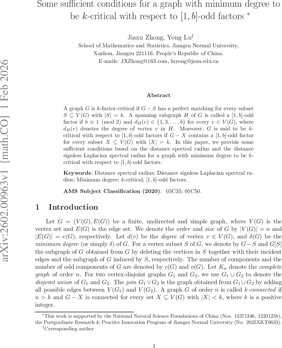 Some sufficient conditions for a graph with minimum degree to be $k$-critical with respect to $[1,b]$-odd factors
