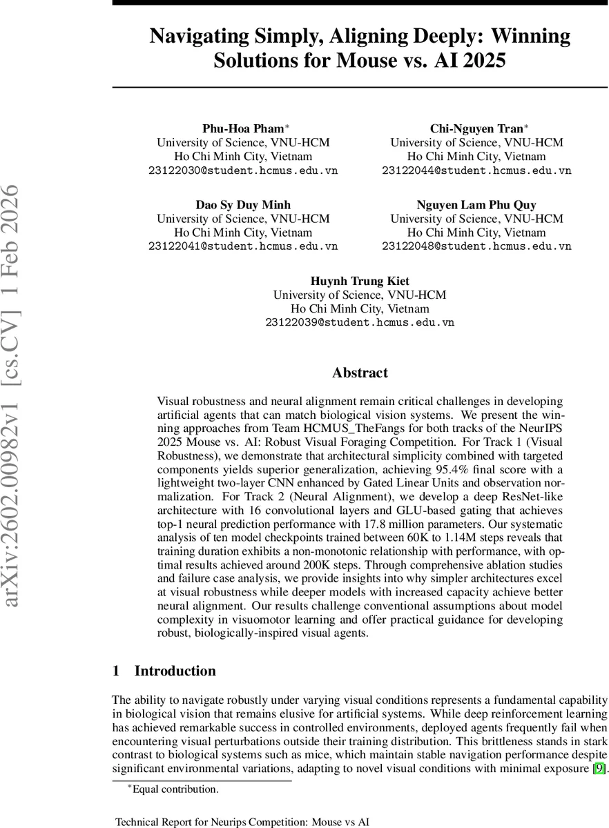 Navigating Simply, Aligning Deeply: Winning Solutions for Mouse vs. AI 2025