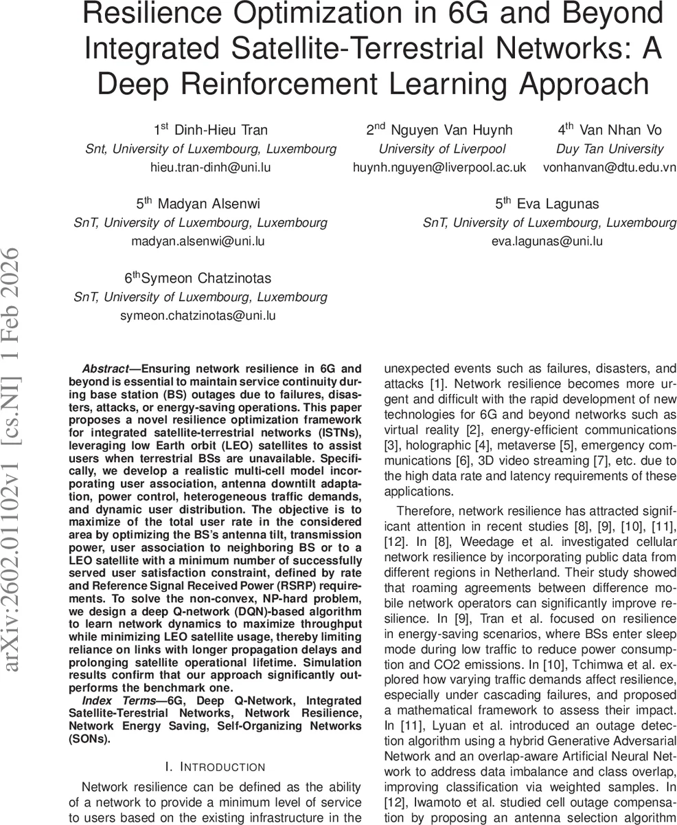 Resilience Optimization in 6G and Beyond Integrated Satellite-Terrestrial Networks: A Deep Reinforcement Learning Approach
