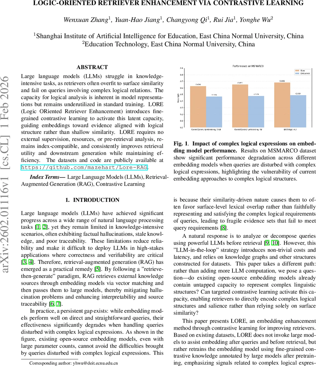 Logic-Oriented Retriever Enhancement via Contrastive Learning