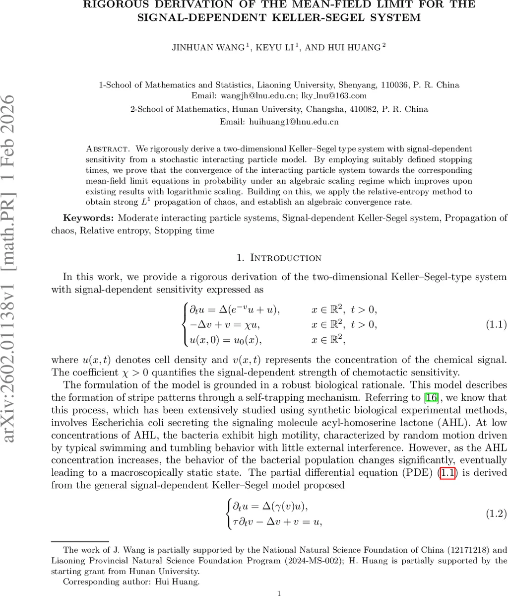 Rigorous derivation of the mean-field limit for the signal-dependent Keller-Segel system