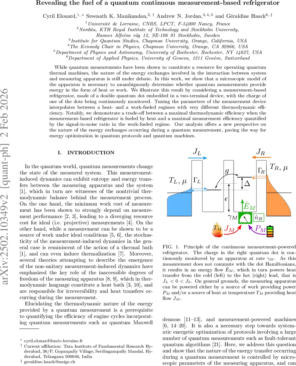 Revealing the fuel of a quantum continuous measurement-based refrigerator
