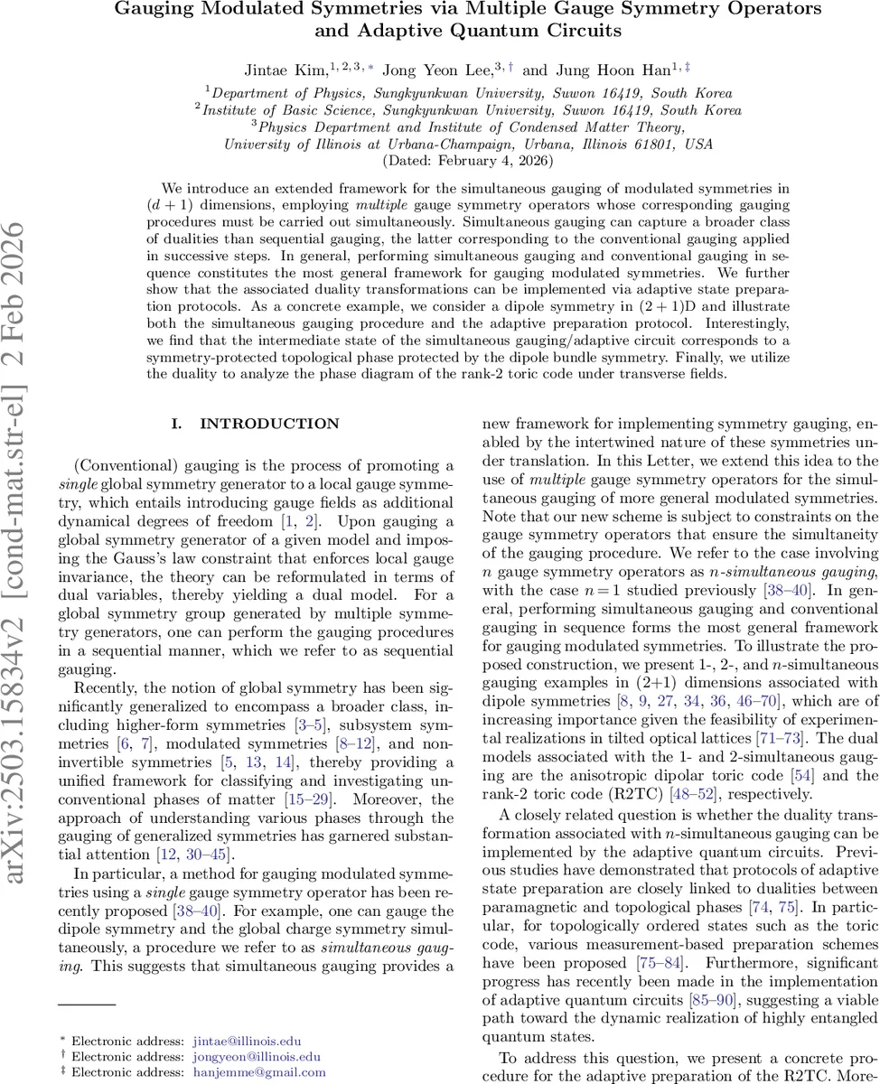 Gauging Modulated Symmetries via Multiple Gauge Symmetry Operators and Adaptive Quantum Circuits