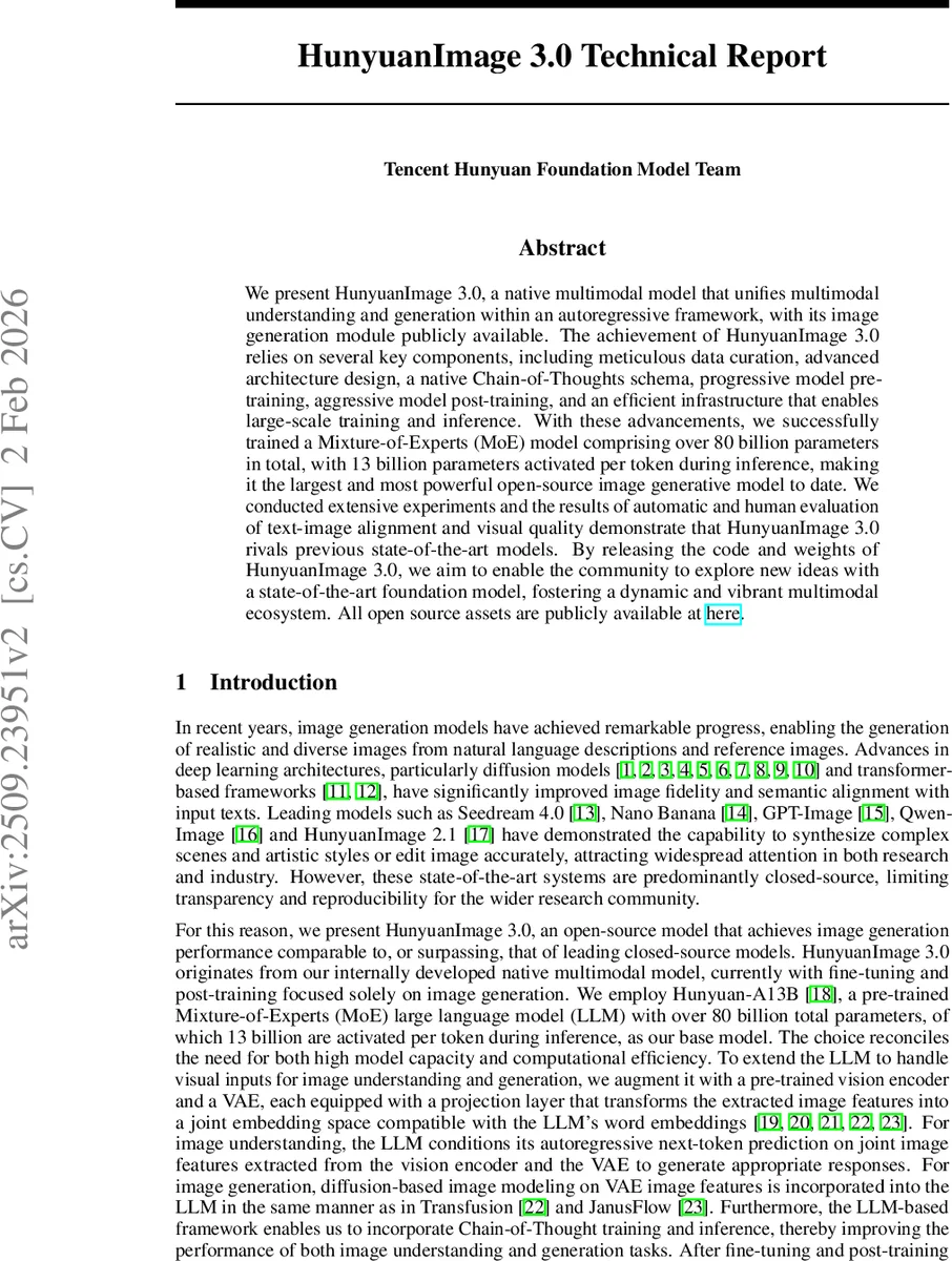 HunyuanImage 3.0 Technical Report
