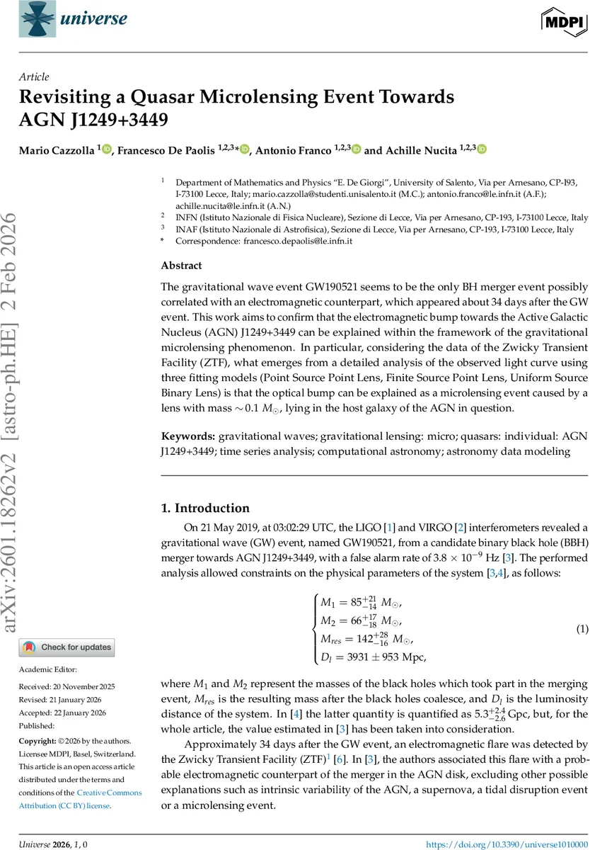 Revisiting a Quasar Microlensing Event Towards AGN~J1249+3449