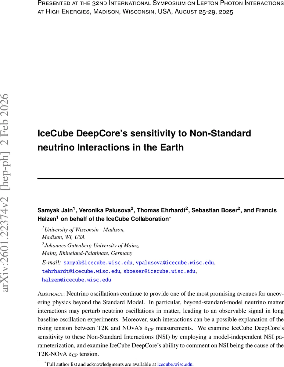 IceCube DeepCore's sensitivity to Non-Standard neutrino Interactions in the Earth