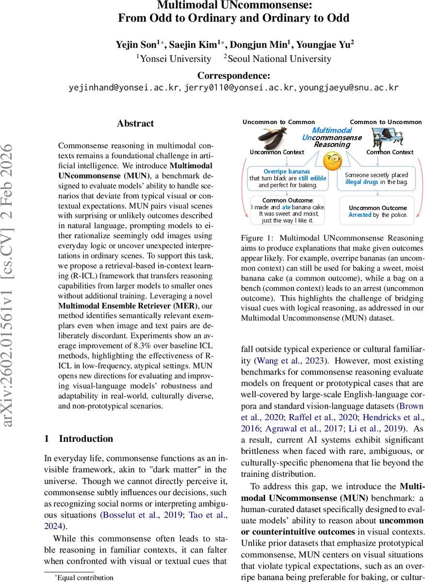 Multimodal UNcommonsense: From Odd to Ordinary and Ordinary to Odd