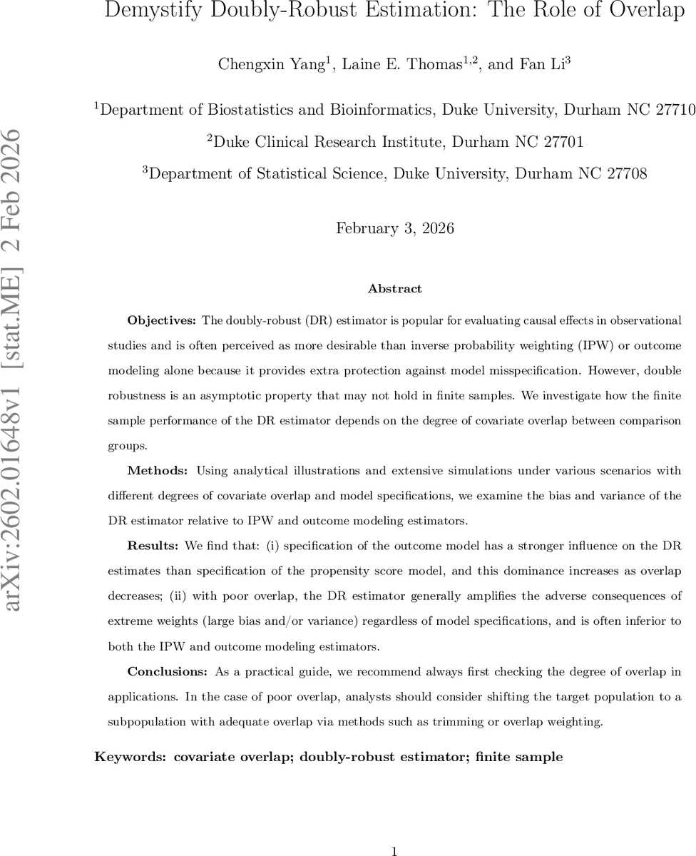 Demystify Doubly-Robust Estimation: The Role of Overlap
