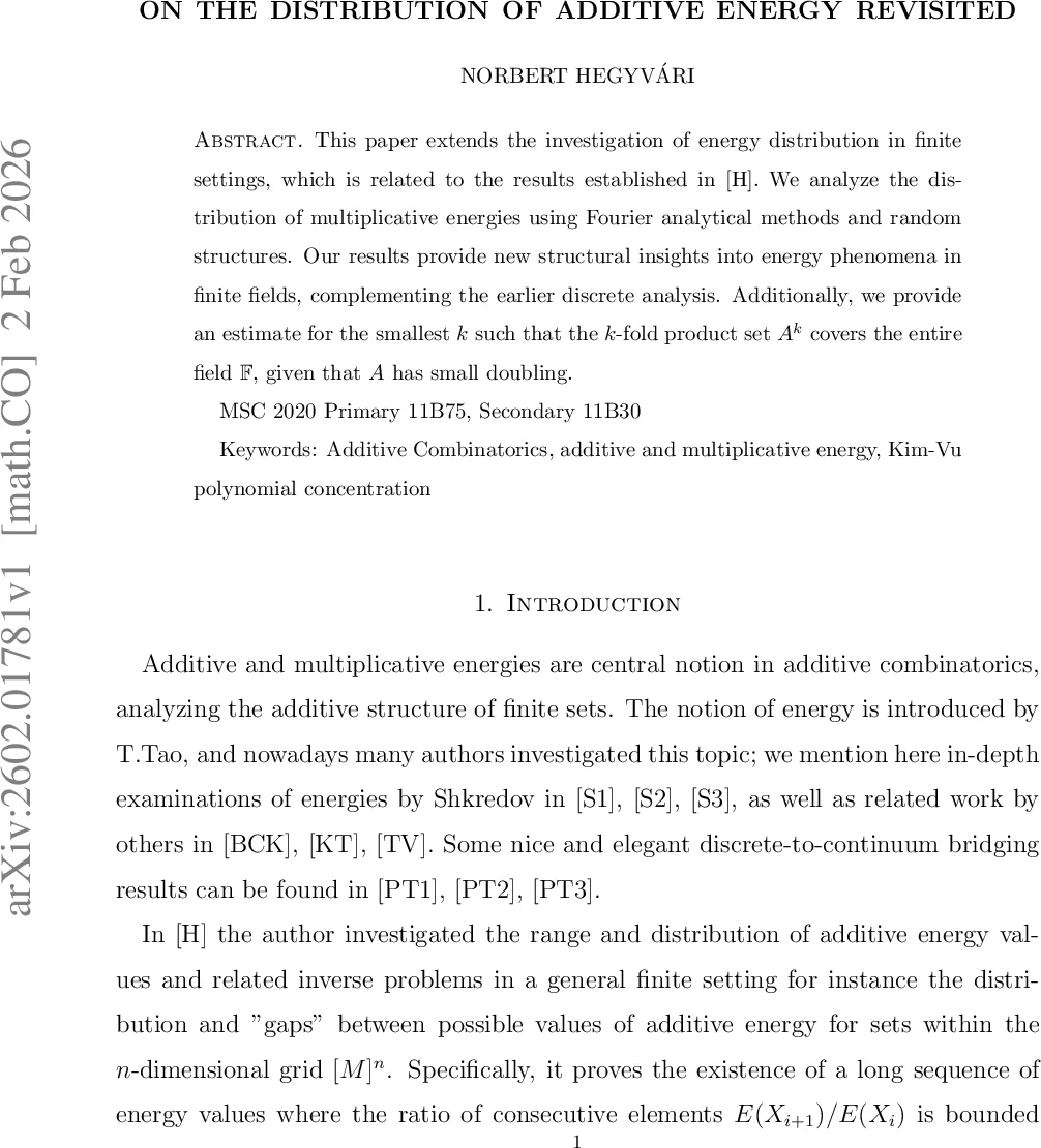 On the distribution of additive energy revisited