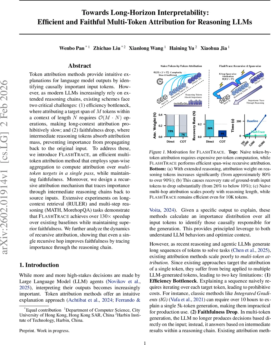 Towards Long-Horizon Interpretability: Efficient and Faithful Multi-Token Attribution for Reasoning LLMs