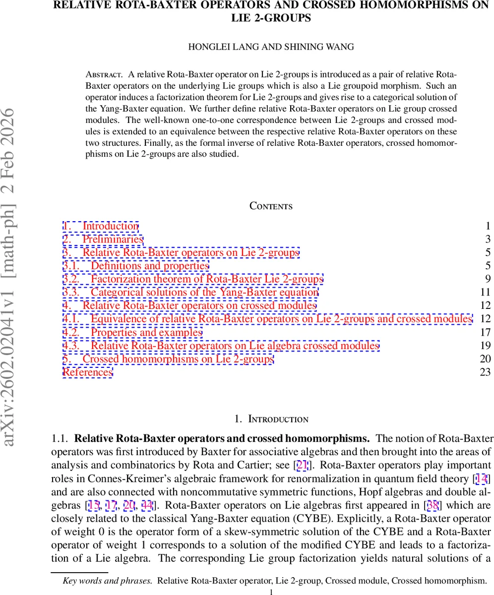 Relative Rota-Baxter operators and crossed homomorphisms on Lie 2-groups