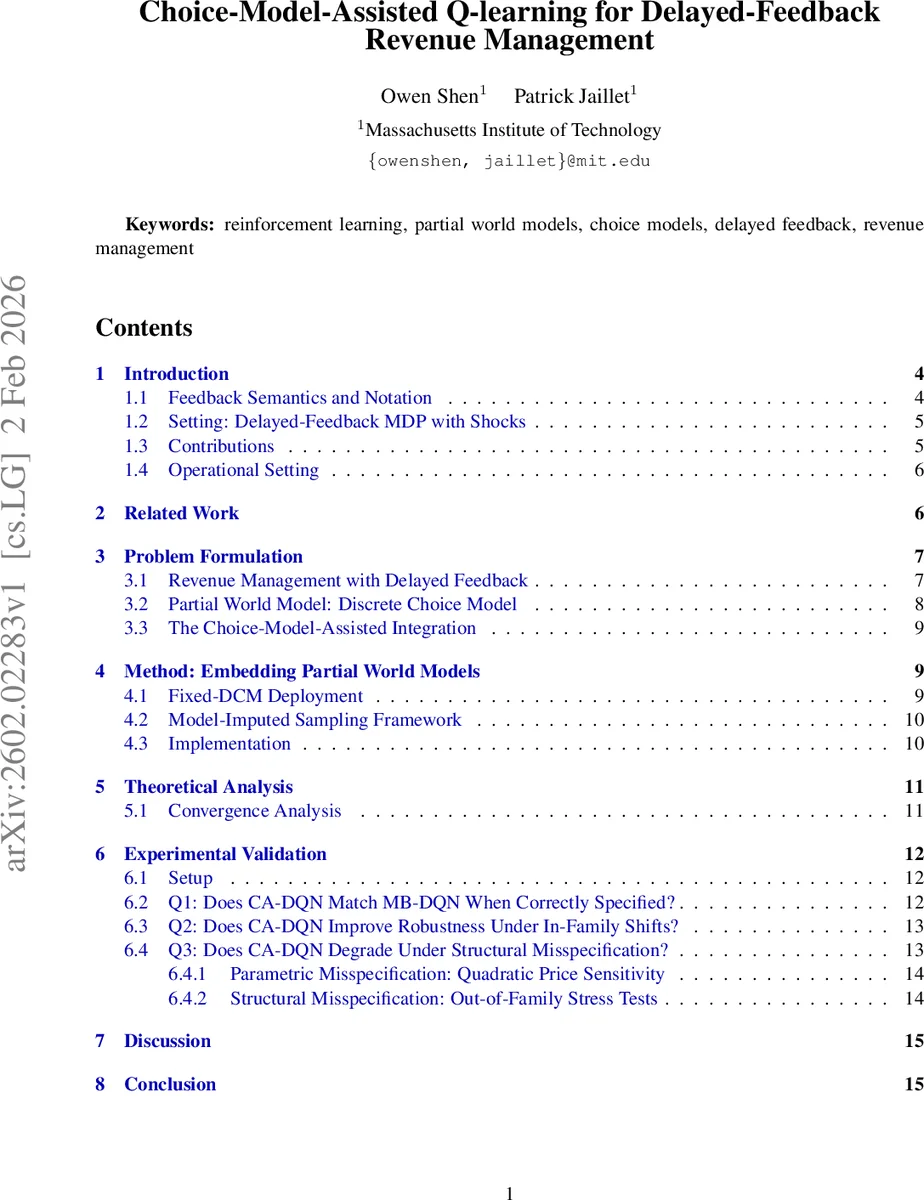 Choice-Model-Assisted Q-learning for Delayed-Feedback Revenue Management