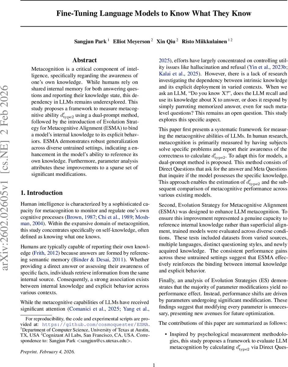 Fine-Tuning Language Models to Know What They Know