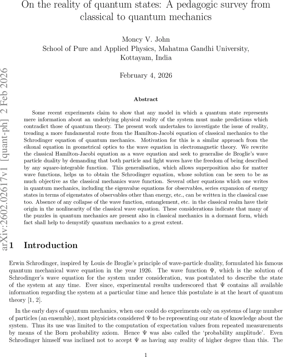 On the reality of quantum states: A pedagogic survey from classical to quantum mechanics