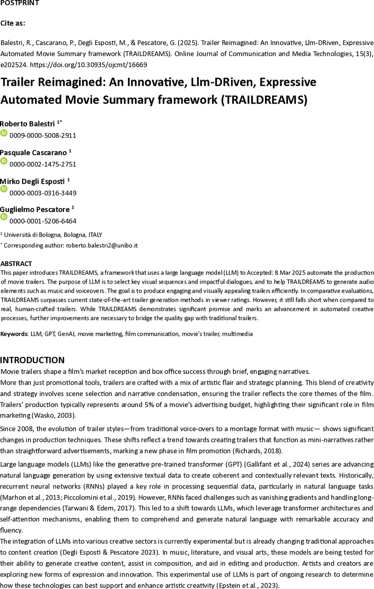Trailer Reimagined: An Innovative, Llm-DRiven, Expressive Automated Movie Summary framework (TRAILDREAMS)