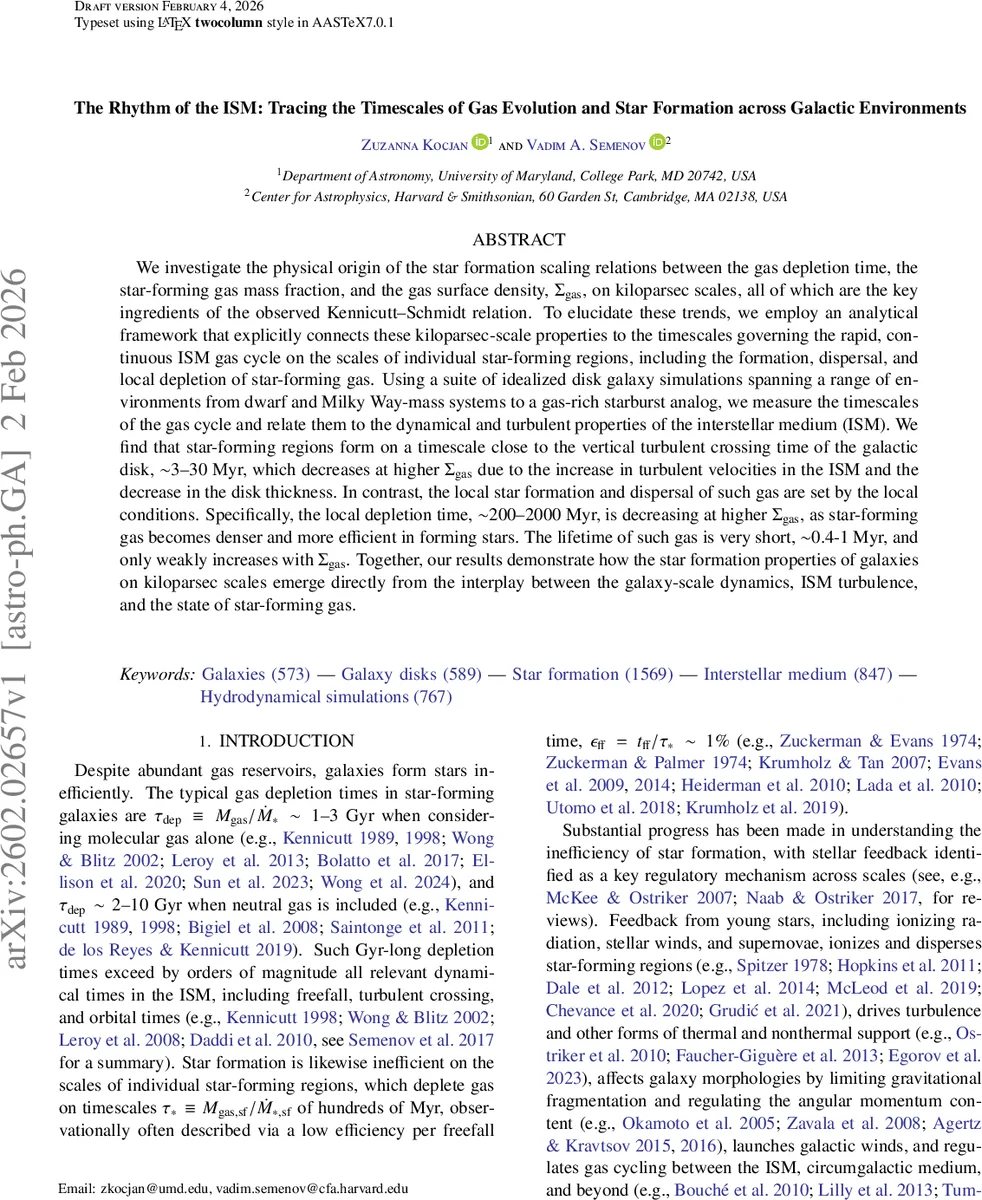 The Rhythm of the ISM: Tracing the Timescales of Gas Evolution and Star Formation across Galactic Environments