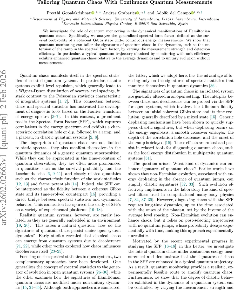 Tailoring Quantum Chaos With Continuous Quantum Measurements