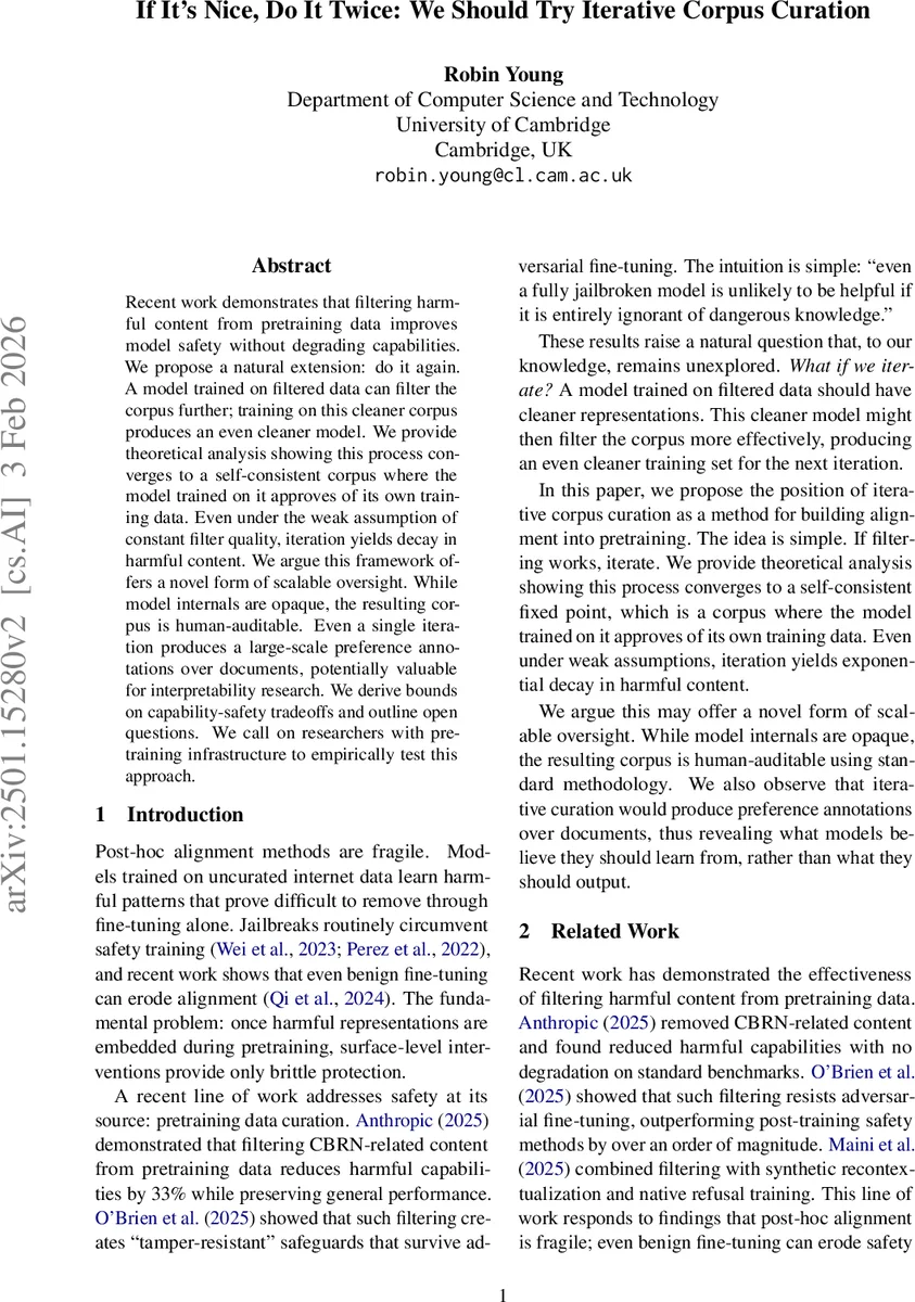 If It's Nice, Do It Twice: We Should Try Iterative Corpus Curation