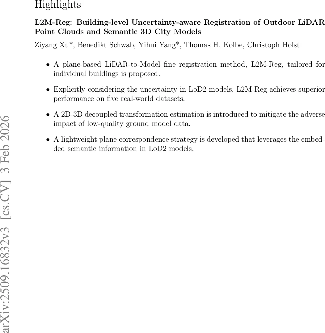 L2M-Reg: Building-level Uncertainty-aware Registration of Outdoor LiDAR Point Clouds and Semantic 3D City Models
