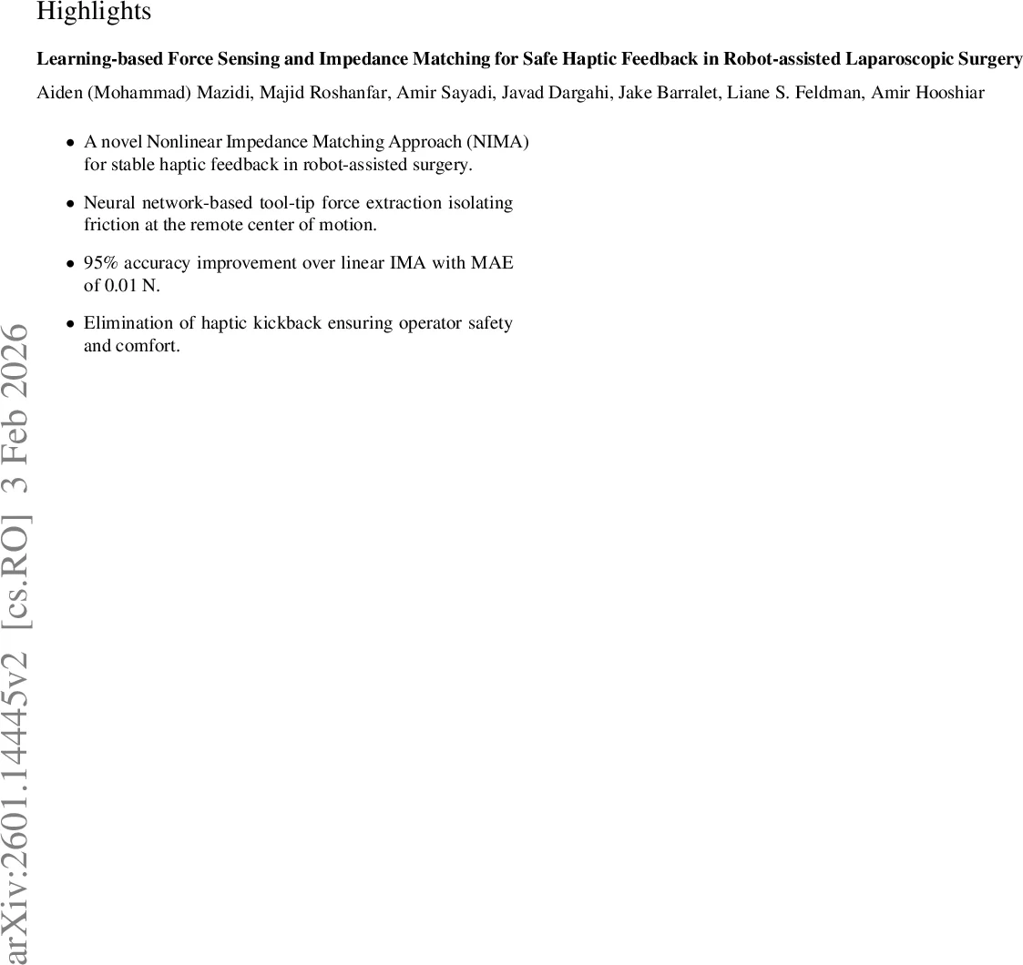 Learning-based Force Sensing and Impedance Matching for Safe Haptic Feedback in Robot-assisted Laparoscopic Surgery
