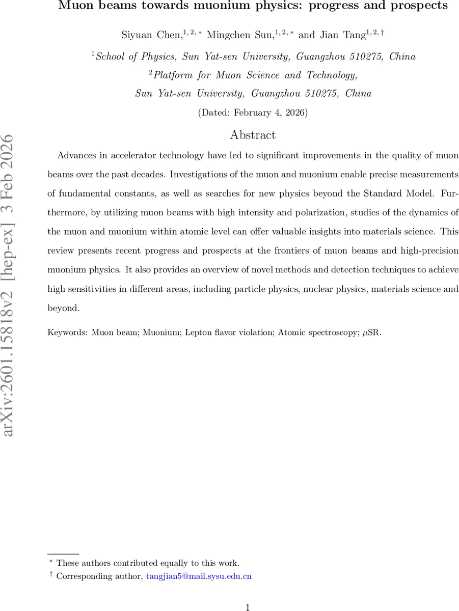 Muon beams towards muonium physics: progress and prospects