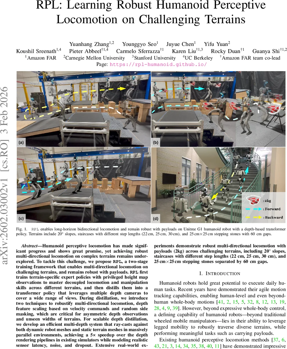 RPL: Learning Robust Humanoid Perceptive Locomotion on Challenging Terrains