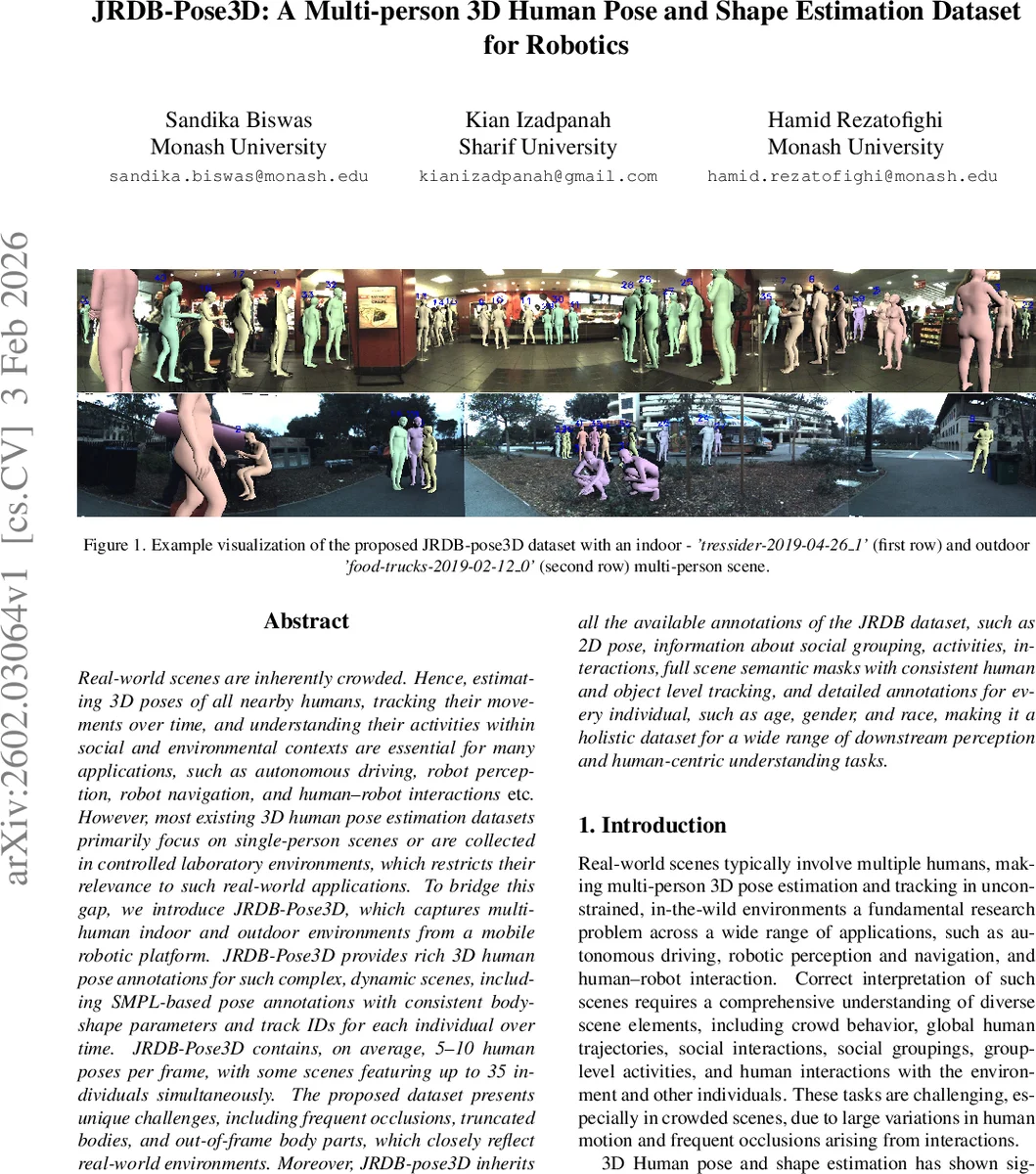 JRDB-Pose3D: A Multi-person 3D Human Pose and Shape Estimation Dataset for Robotics