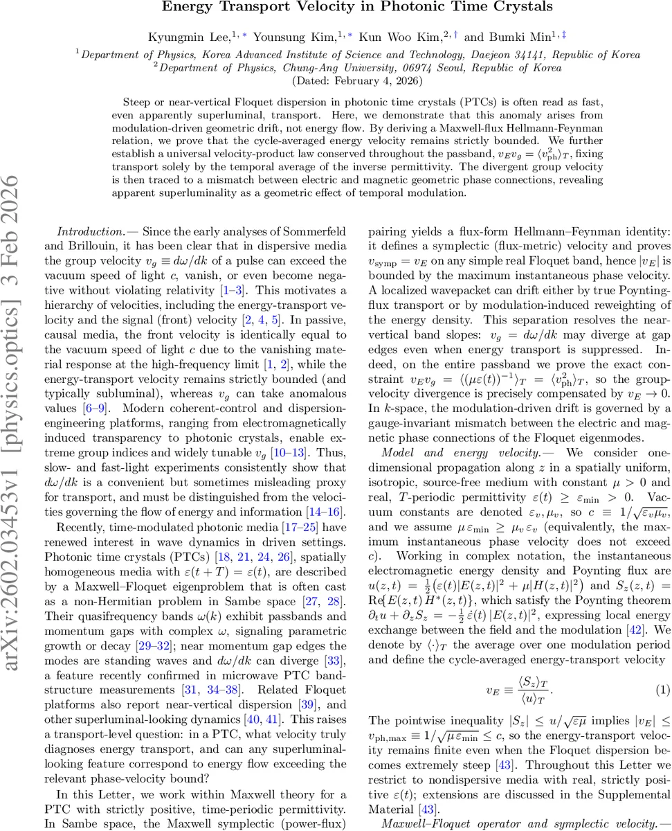 Energy Transport Velocity in Photonic Time Crystals