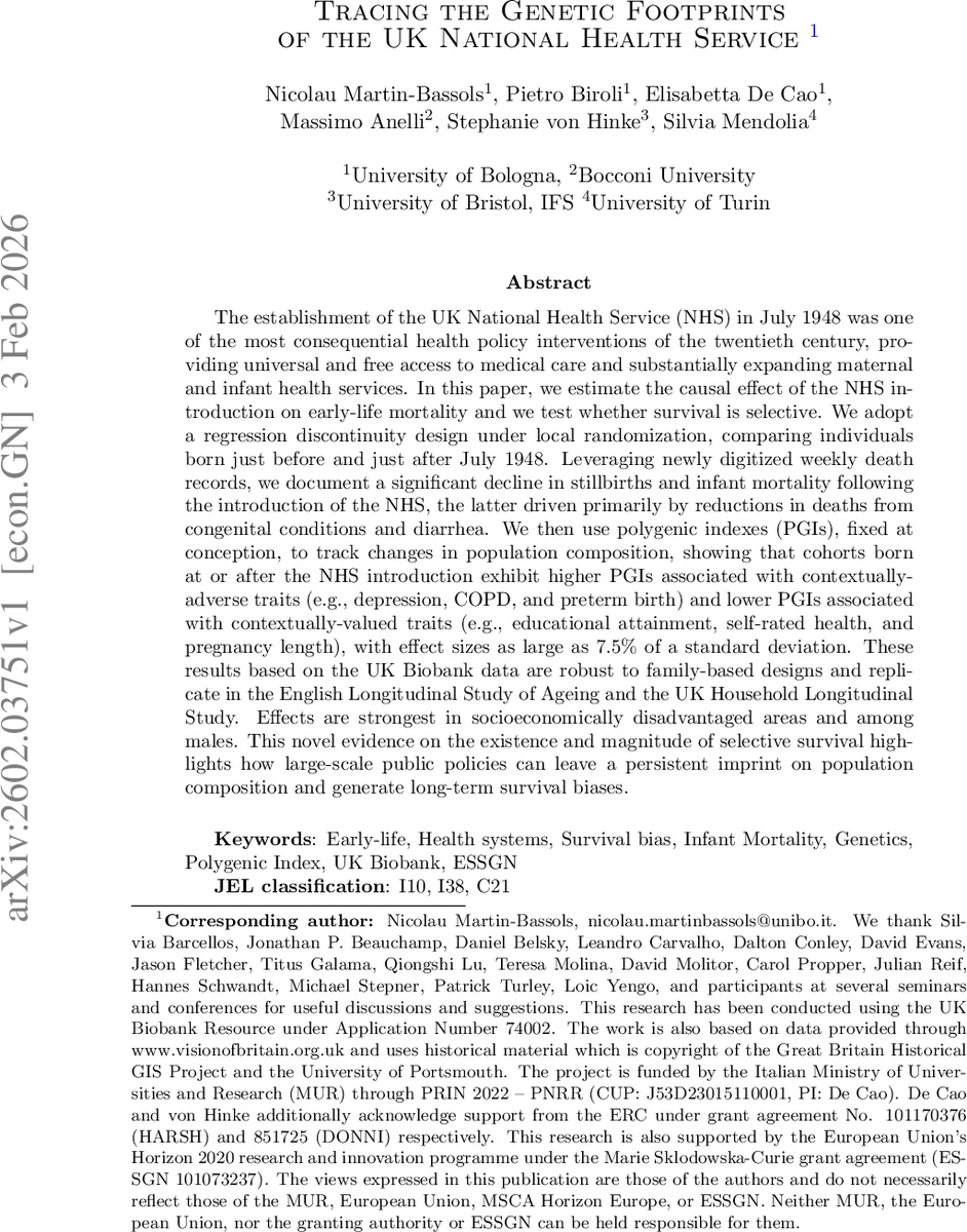 Tracing the Genetic Footprints of the UK National Health Service