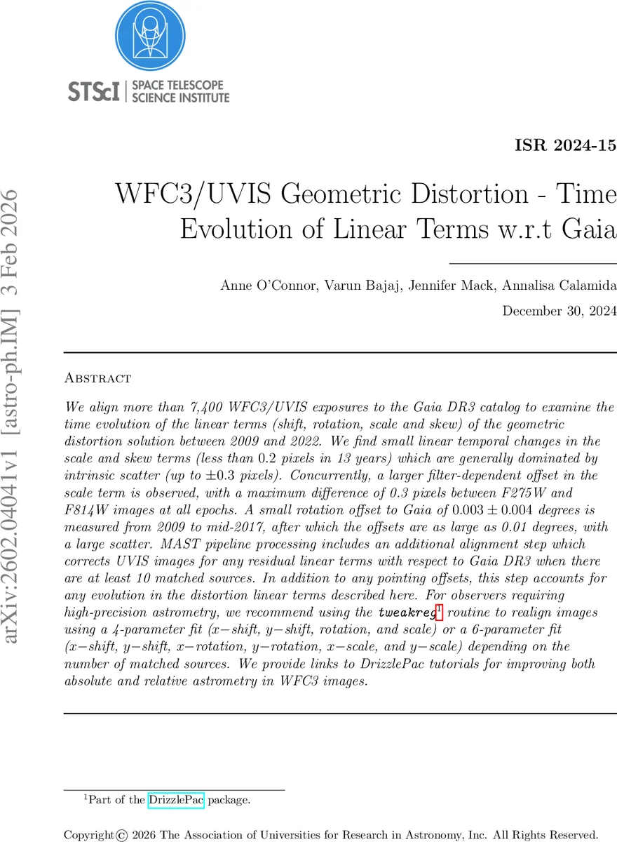 WFC3/UVIS Geometric Distortion -- Time Evolution of Linear Terms w.r.t Gaia