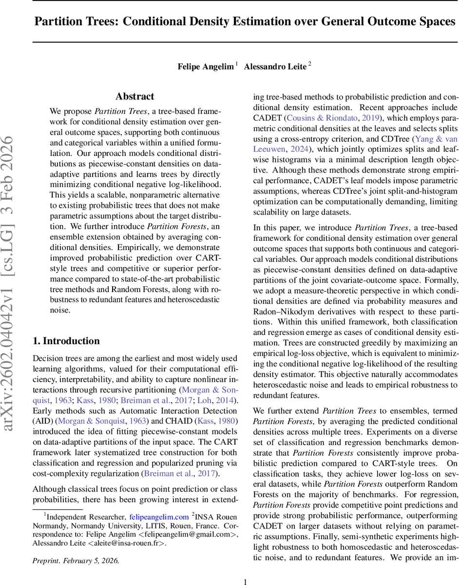 Partition Trees: Conditional Density Estimation over General Outcome Spaces