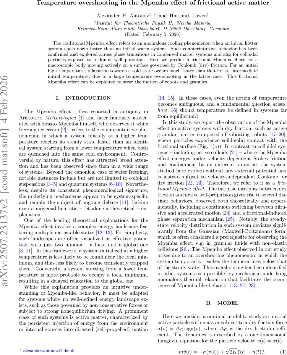 Temperature overshooting in the Mpemba effect of frictional active matter