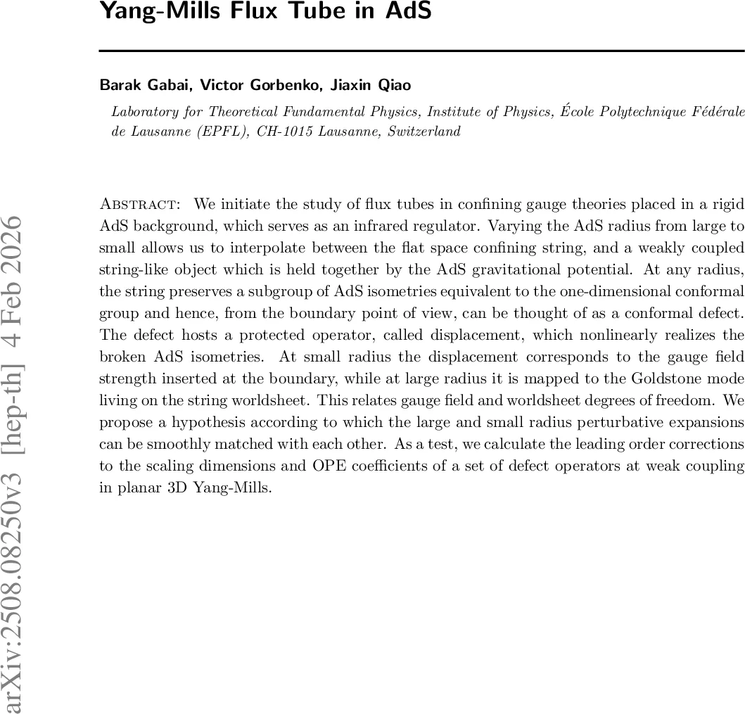 Yang-Mills Flux Tube in AdS