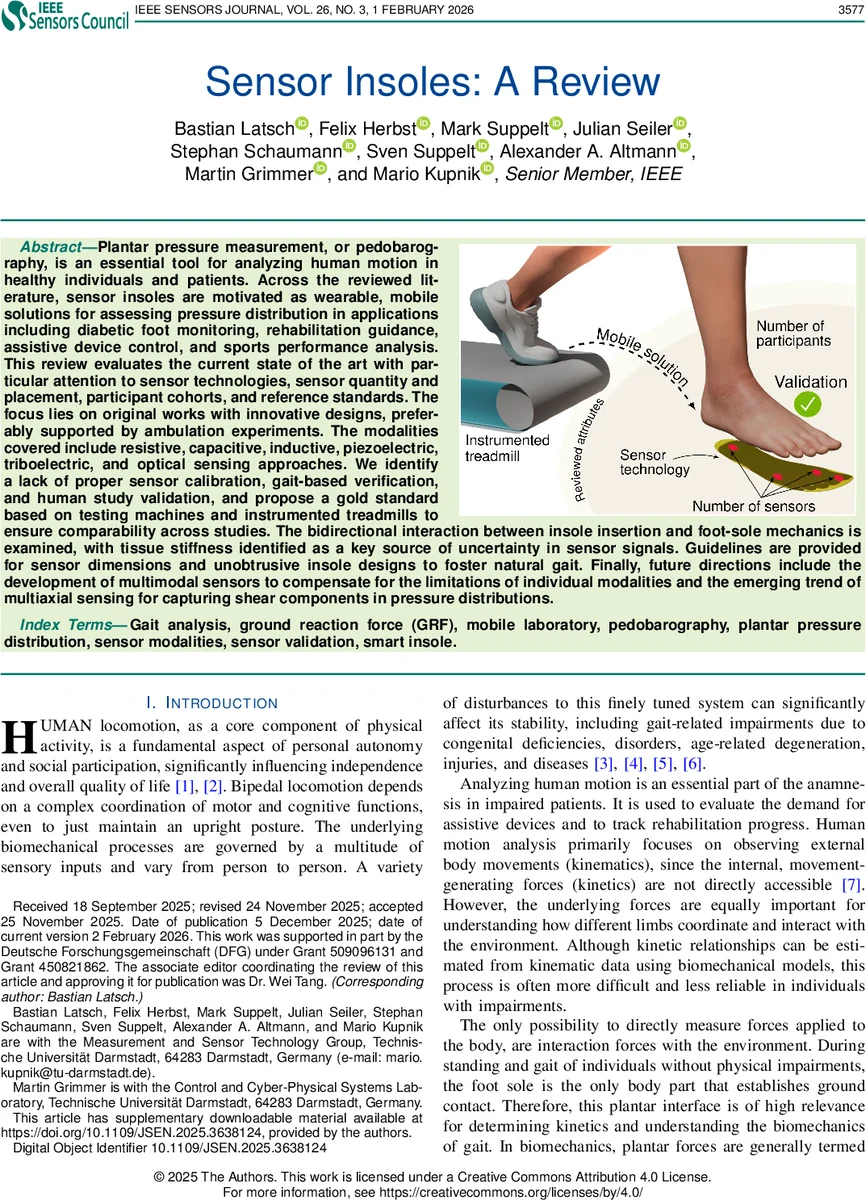 Sensor Insoles: A Review