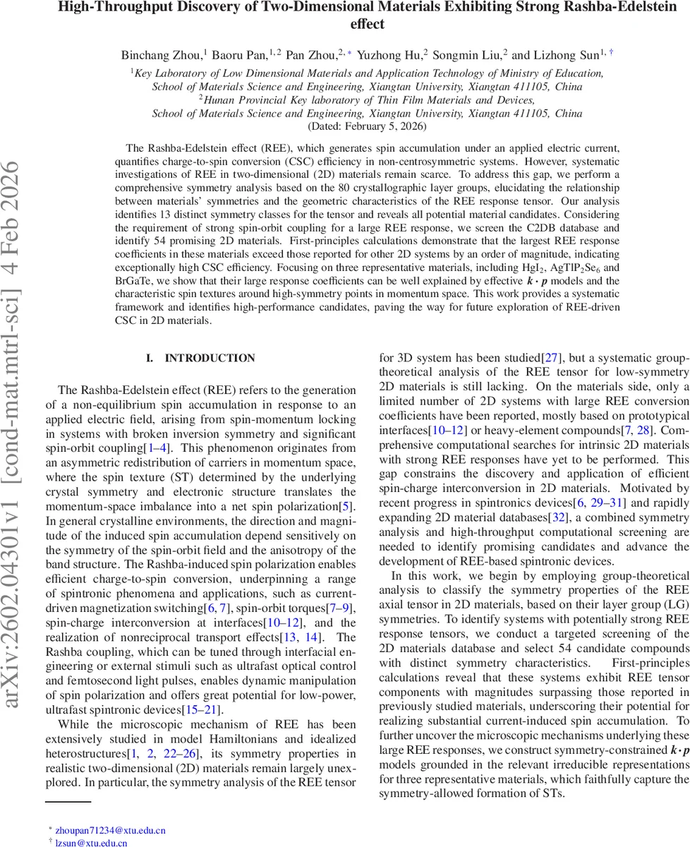 High-Throughput Discovery of Two-Dimensional Materials Exhibiting Strong Rashba-Edelstein effect