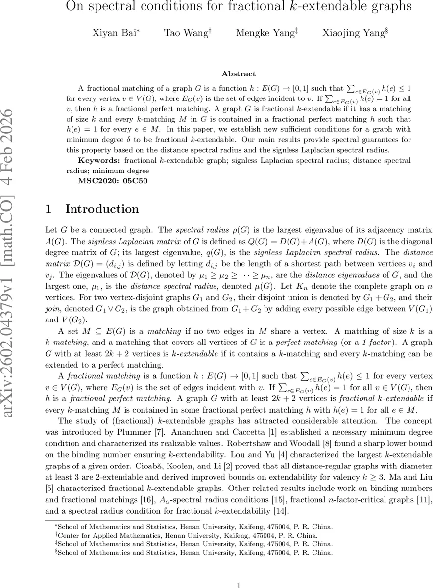 On spectral conditions for fractional $k$-extendable graphs