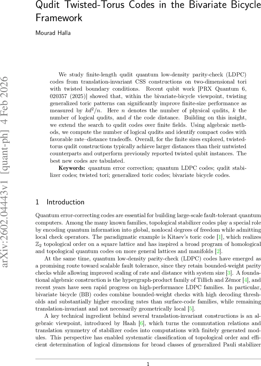 Qudit Twisted-Torus Codes in the Bivariate Bicycle Framework