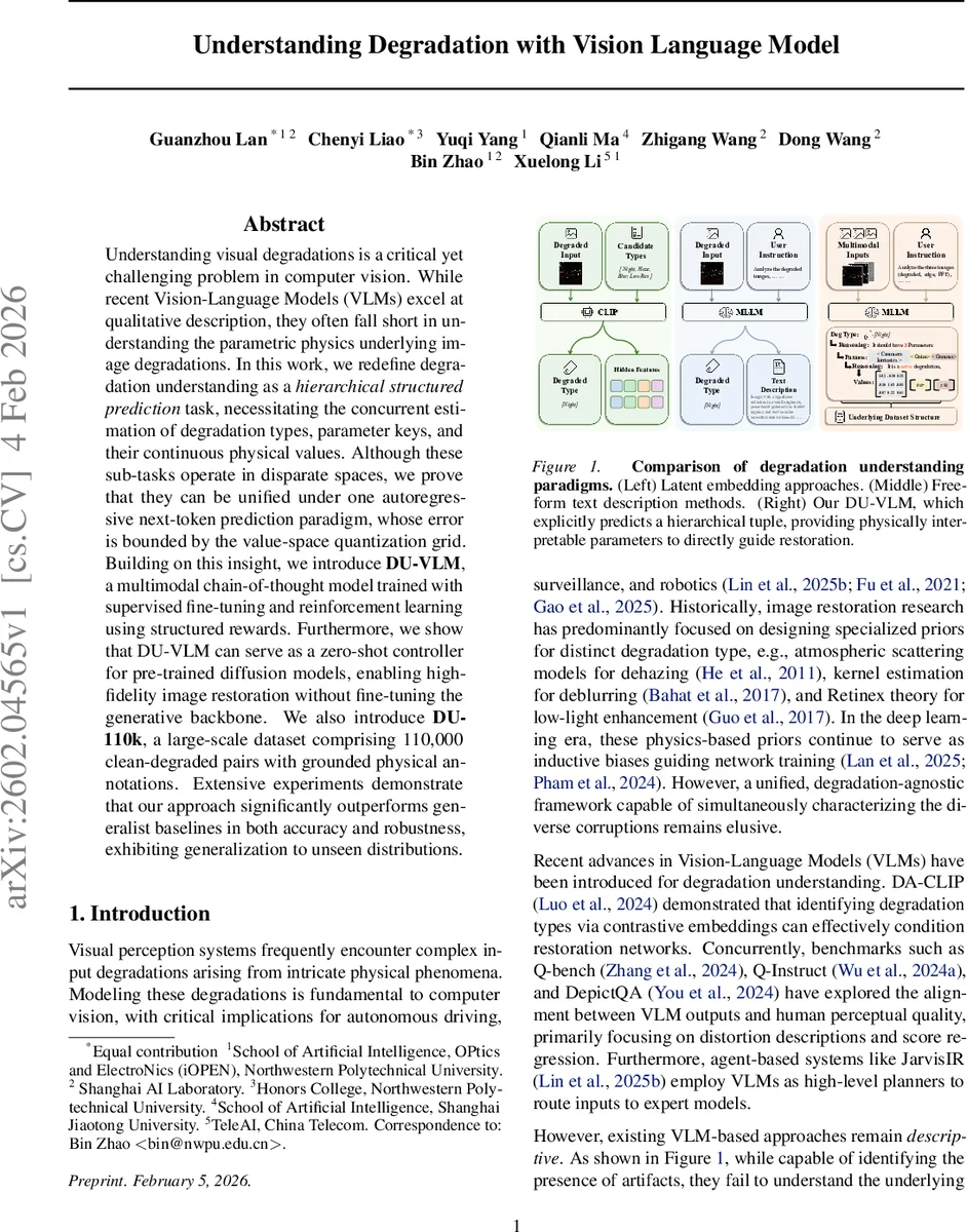 Understanding Degradation with Vision Language Model
