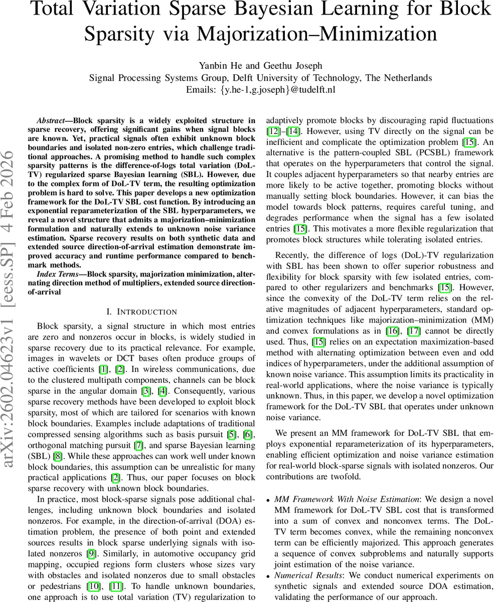 Total Variation Sparse Bayesian Learning for Block Sparsity via Majorization-Minimization