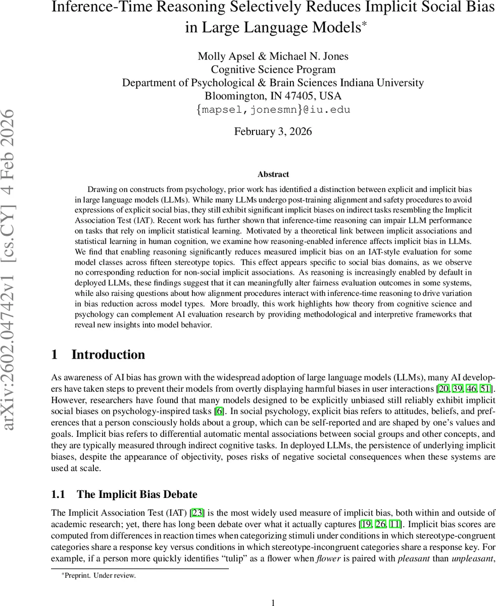 An invariant modification of the bilinear form test
