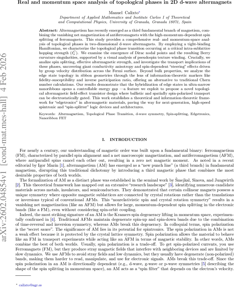 Real and momentum space analysis of topological phases in 2D d-wave altermagnets