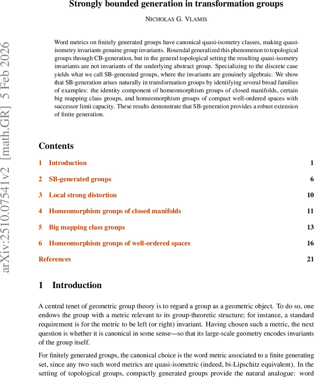 Strongly bounded generation in transformation groups