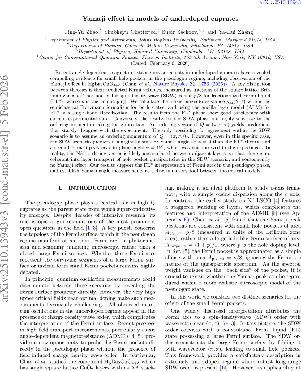 Yamaji effect in models of underdoped cuprates